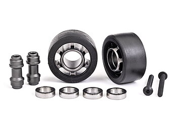 Traxxas 7775A Hjul Alu Grå Wheelie Bar Set Kullager (2) X-Maxx, XRT, Maxx, Sledge