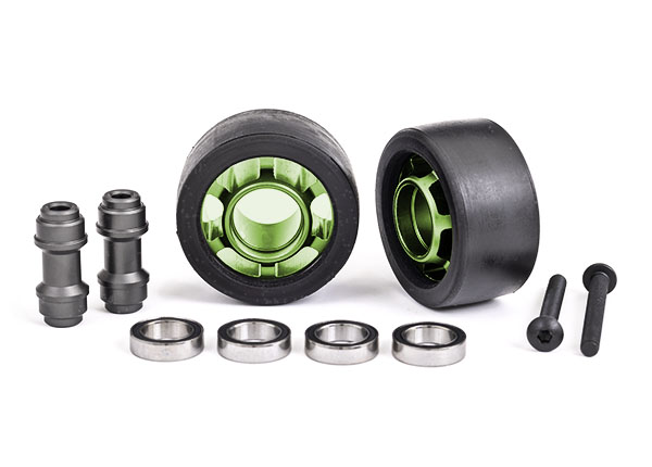 Wheels Alu Gray Wheelie Bar Set w/ Ball Bearings (2) X-Maxx, XRT, Maxx, Sledge