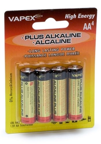 Vapex Plus Alkaline Batteries AA 4pc