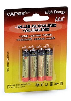 Vapex LUS4AAA Alkaline Plus Batteri AAA 4-pack