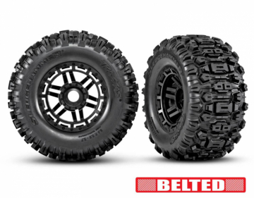 Traxxas 8979 Däck & Fälg Sledgehammer Förstärkta / MAXX 17mm Svart 2.8/3.6'' TSM (2)