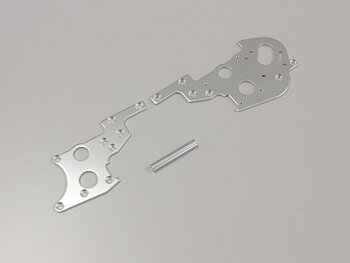 Kyosho OT215S Rear side plate set Kyosho Optima (2) Silver