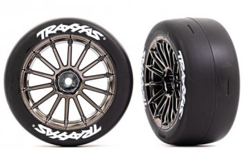 Traxxas 9374R Däck & Fälg 2.0" Touring Slicks Fram (2) 4-Tec 3.0