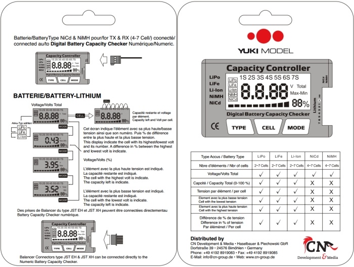 Digital Battery Capacity Checker  NiCd  NiMH  LiFE  LiPo - 2