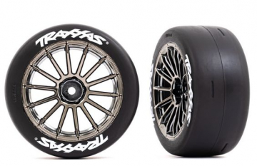 Traxxas 9375R Däck & Fälg 2.0" Touring Slicks Bak (2) 4-Tec 3.0