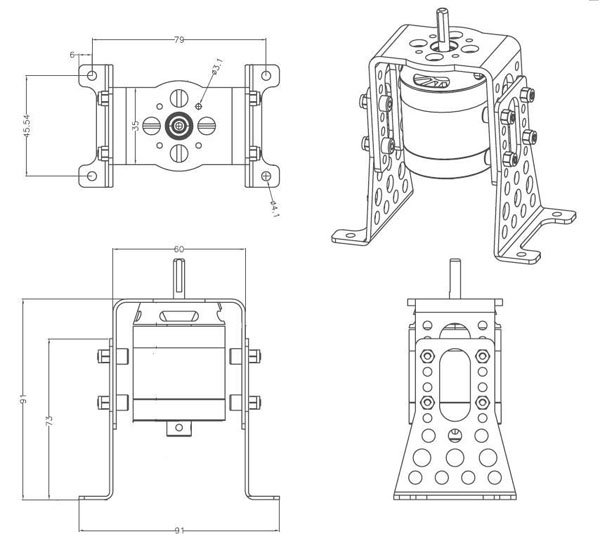 Hacker A30-Alu-Motor Mount