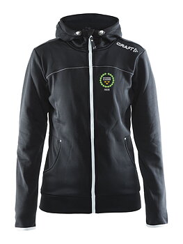 En Svensk Klassiker Halva,Full zip hood dam (Craft)m.broderad logo