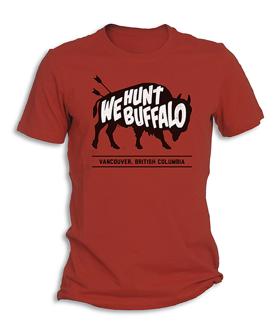 We Hunt Buffalo Shirt - Buffalo / British Columbia RED