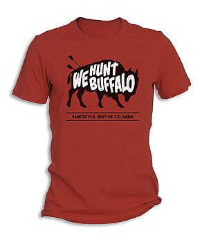 We Hunt Buffalo Shirt - Buffalo / British Columbia RED
