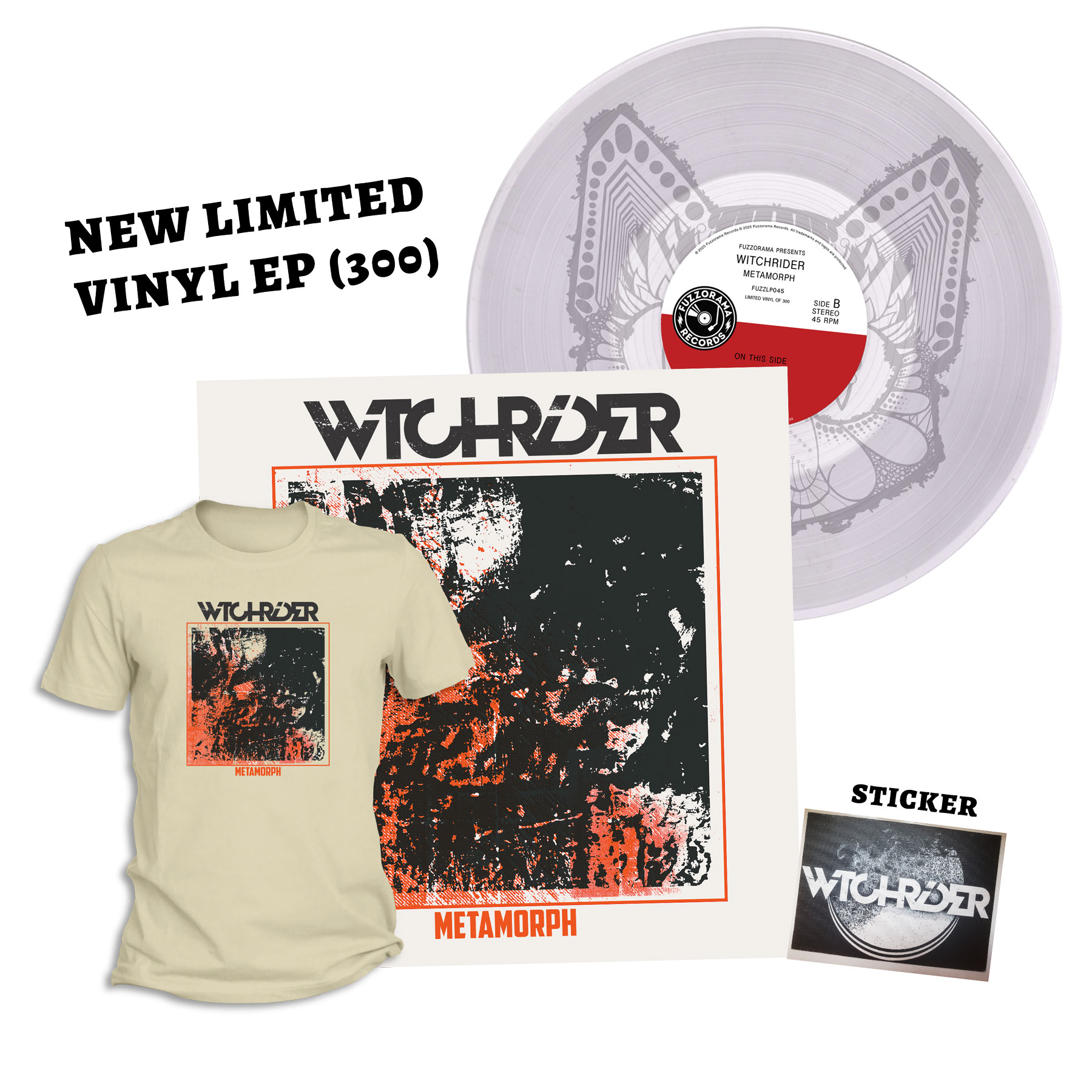Witchrider - Metamorph - LIMIT (300)  EP Clear w./ Print