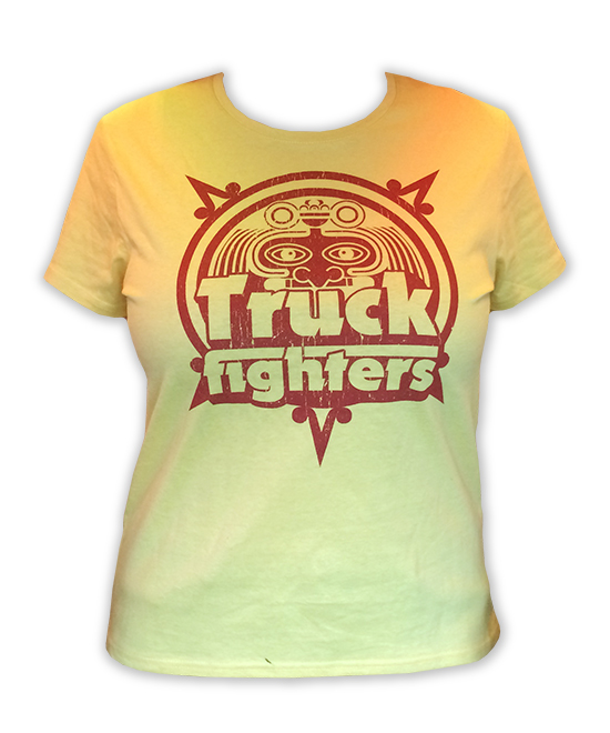 'V' inka face yellow tee WOMAN
