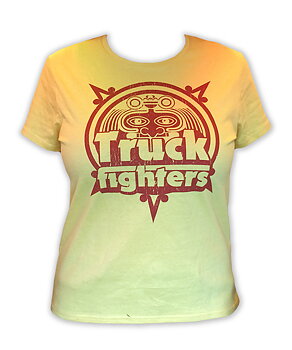 'V' inka face yellow tee WOMAN