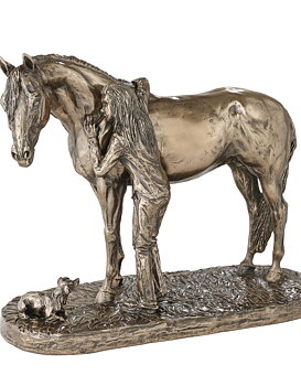 Bronzestatuette Beste Freunde