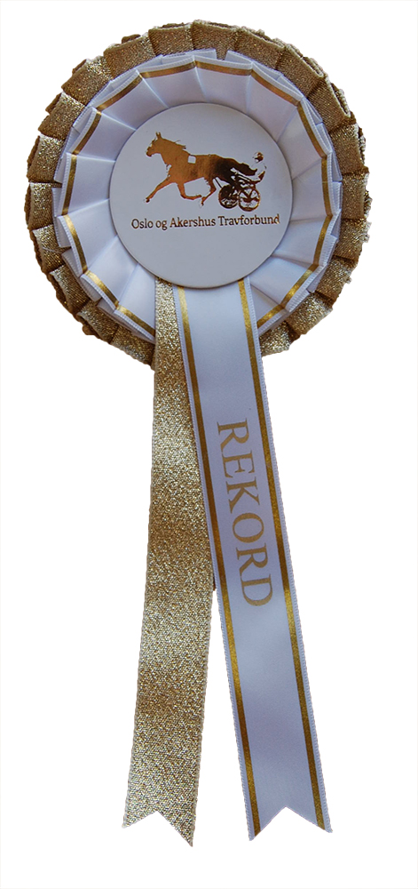 1032 - Rosett metallic, 2 krans 2 band, 26 cm