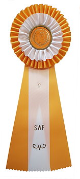62800 - Schleife 2 Rosetten 3 Bänder