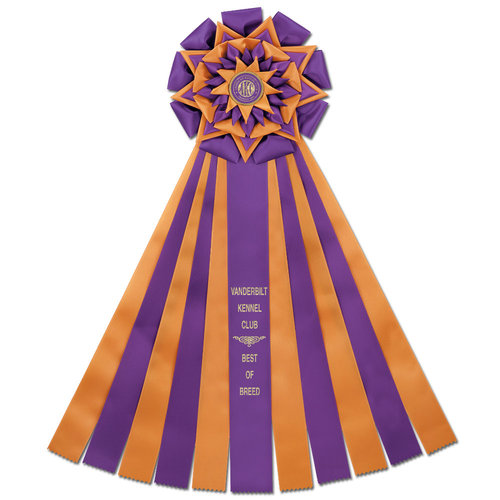 6276 - Rosette mit 2 Blütenblättern, 5 Sternen, 11 Bändern