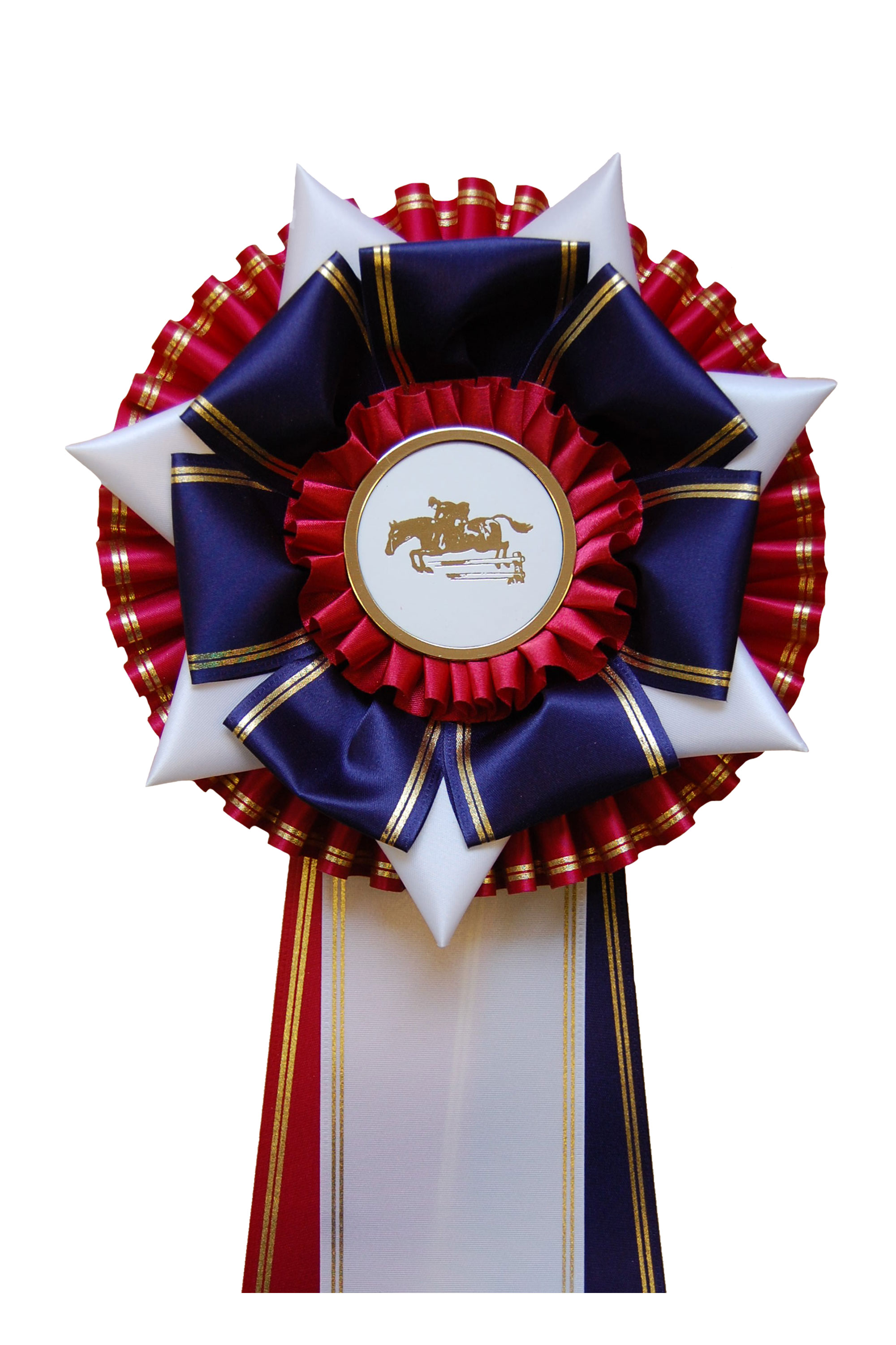 62240 - Rosette für Pferd, Hund, Veranstaltung mit Goldrand, 71 cm - 13