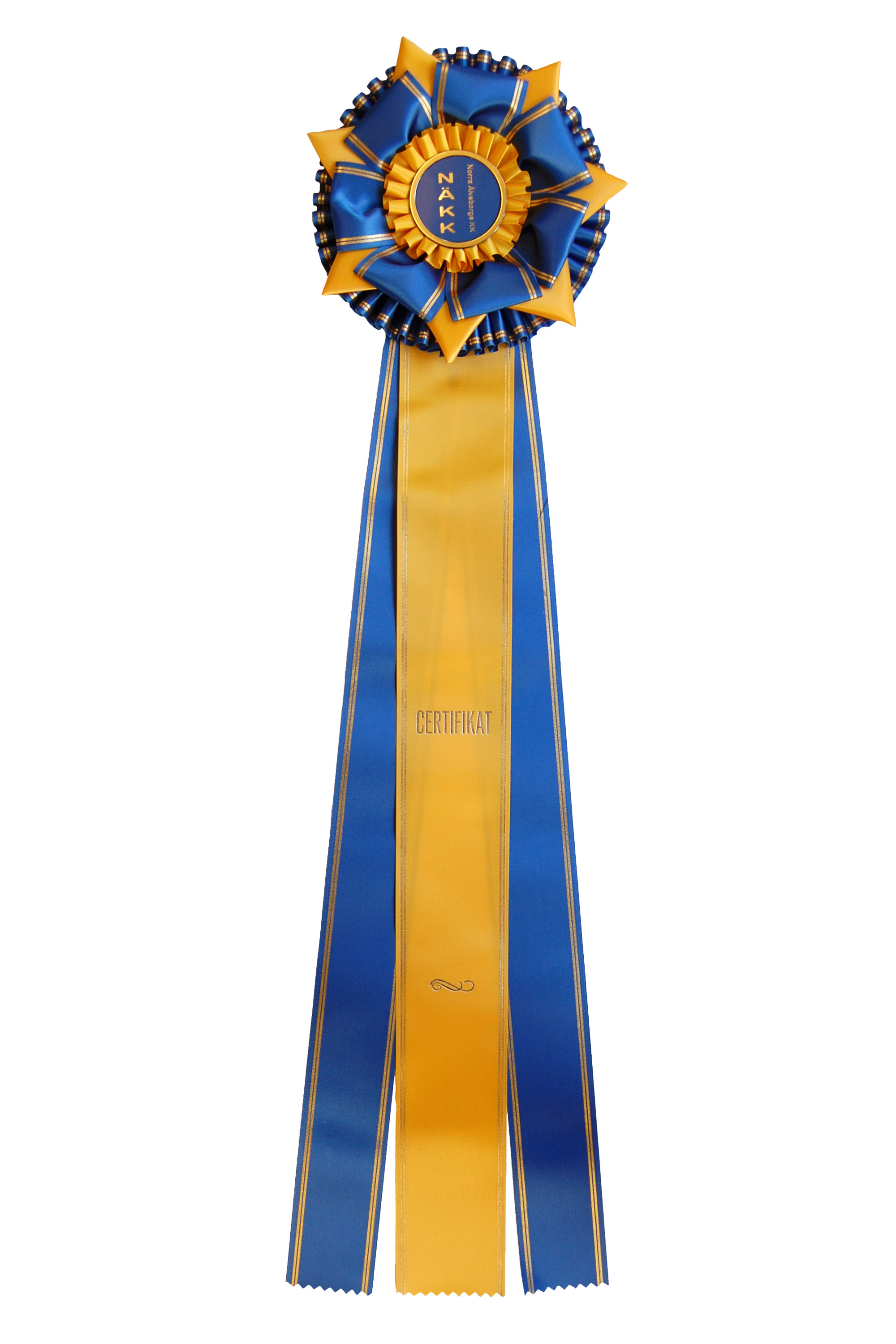 62240 - Rosette für Pferd, Hund, Veranstaltung mit Goldrand, 71 cm - 10
