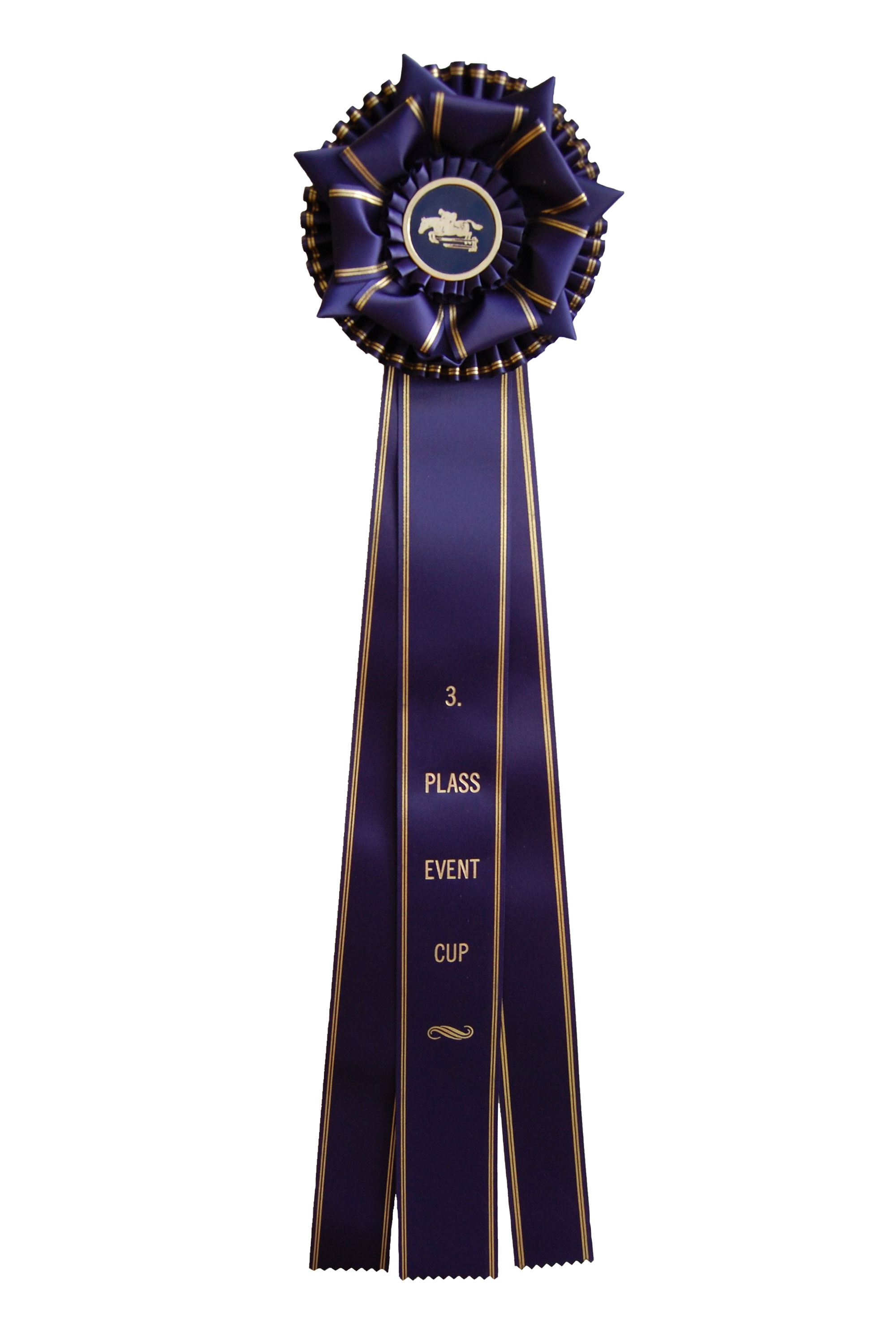 62240 - Rosette für Pferd, Hund, Veranstaltung mit Goldrand, 71 cm - 8