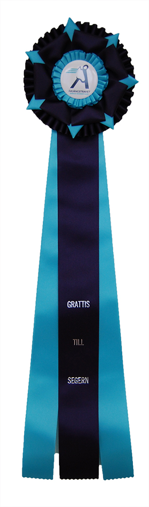 62240 - Rosette für Pferd, Hund, Veranstaltung mit Goldrand, 71 cm - 6