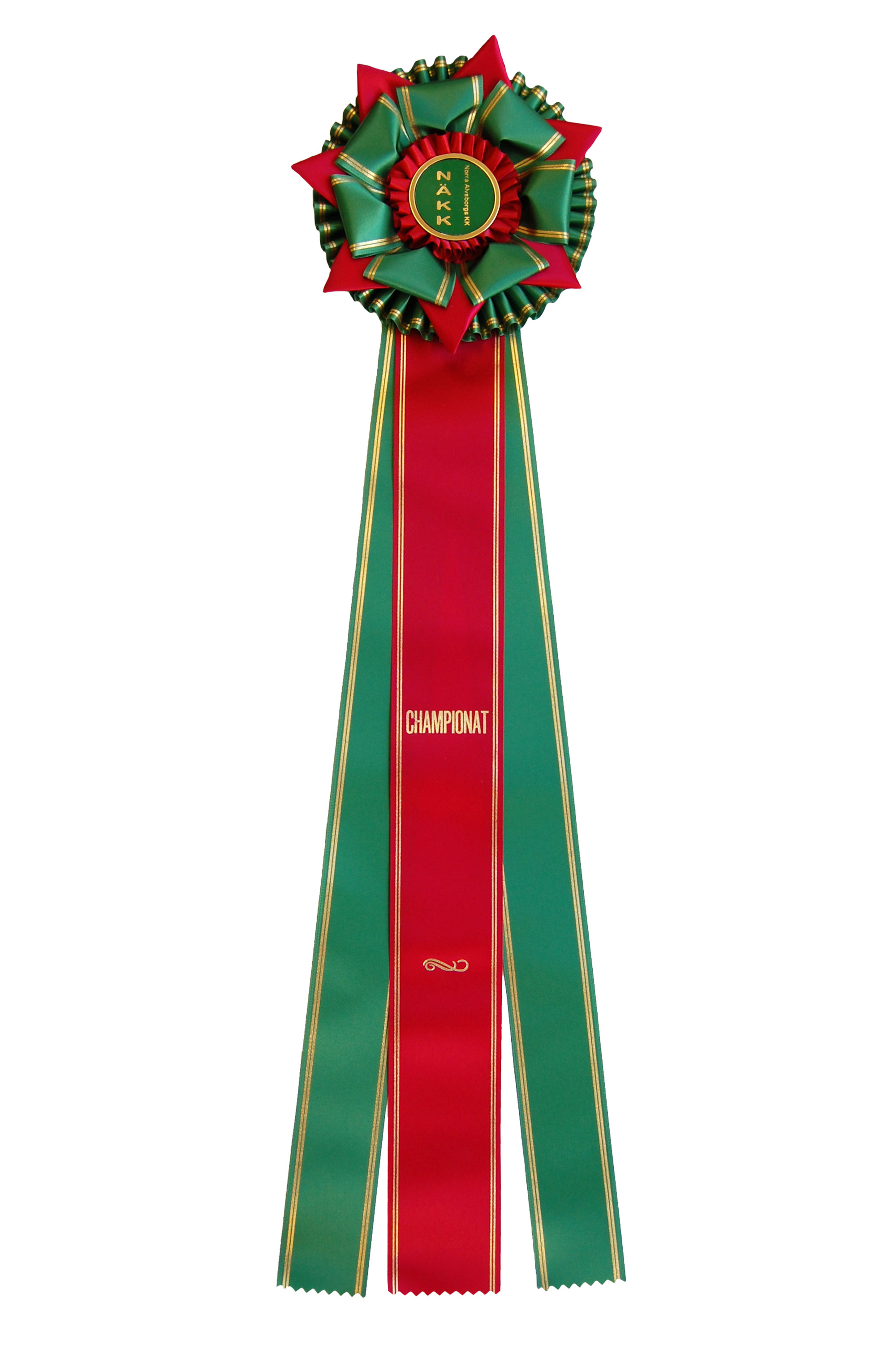 62240 - Rosette für Pferd, Hund, Veranstaltung mit Goldrand, 71 cm - 11