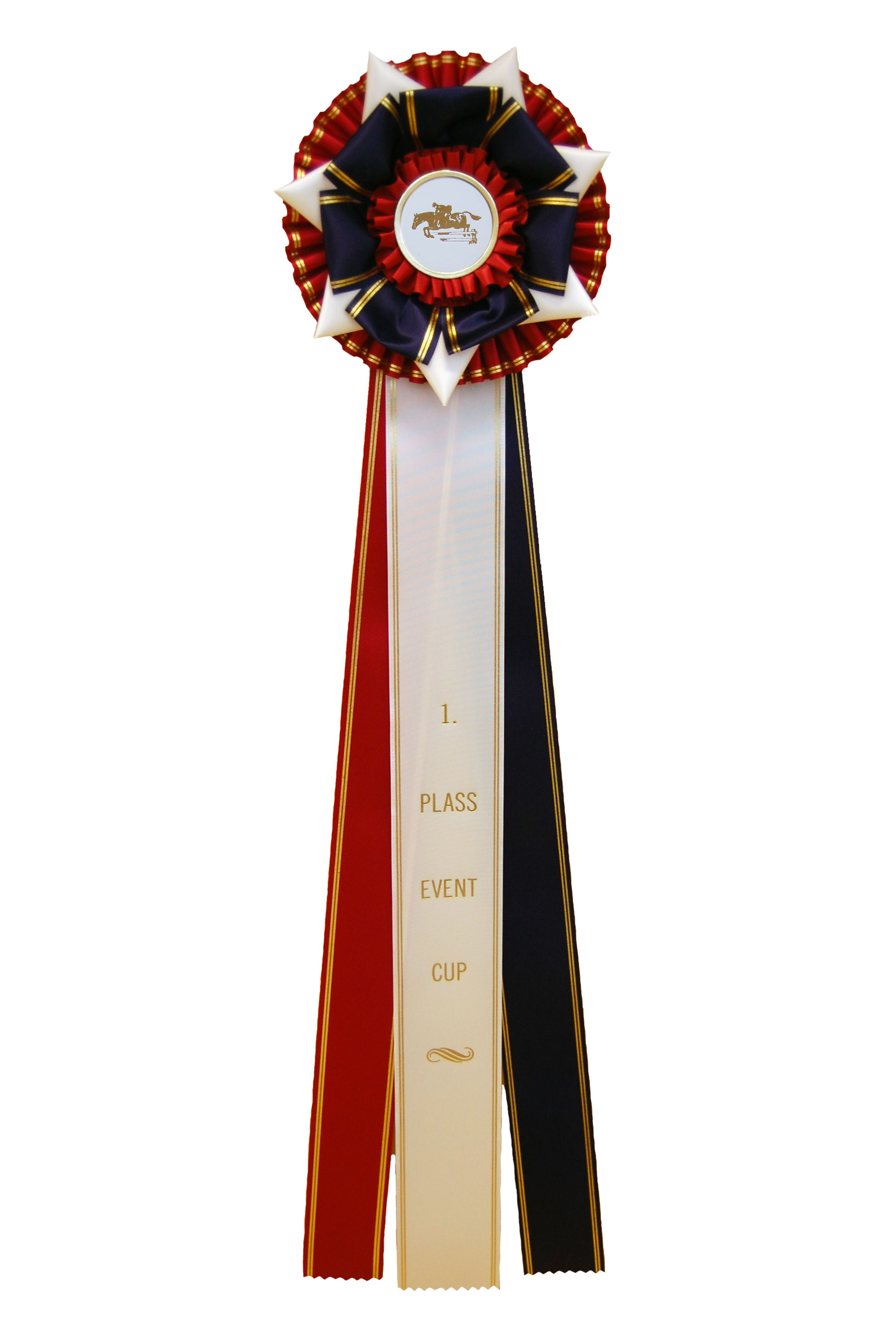 62240 - Rosette für Pferd, Hund, Veranstaltung mit Goldrand, 71 cm - 7