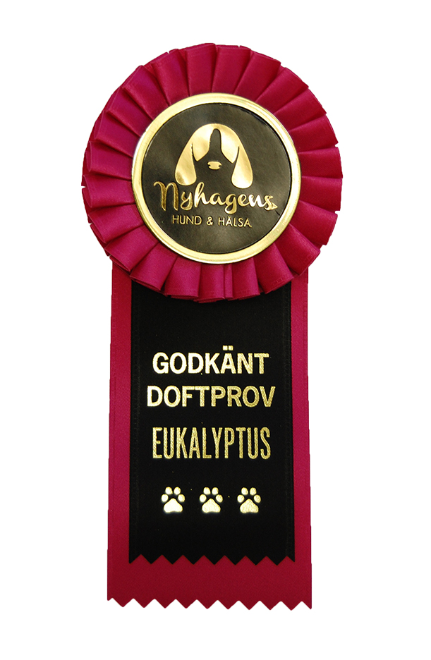 6200-1 - Rosett 17 cm, överliggande band, hund, event  - 5