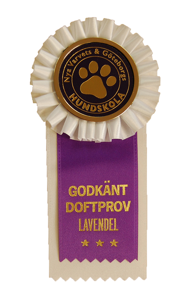 6200-1 - Rosett 17 cm, överliggande band, hund, event  - 4