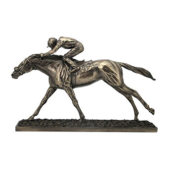 Bronzestatuette Die Zielgerade