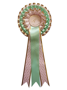1037 - Schleife 3 Rosette, 3 Bänder, stars