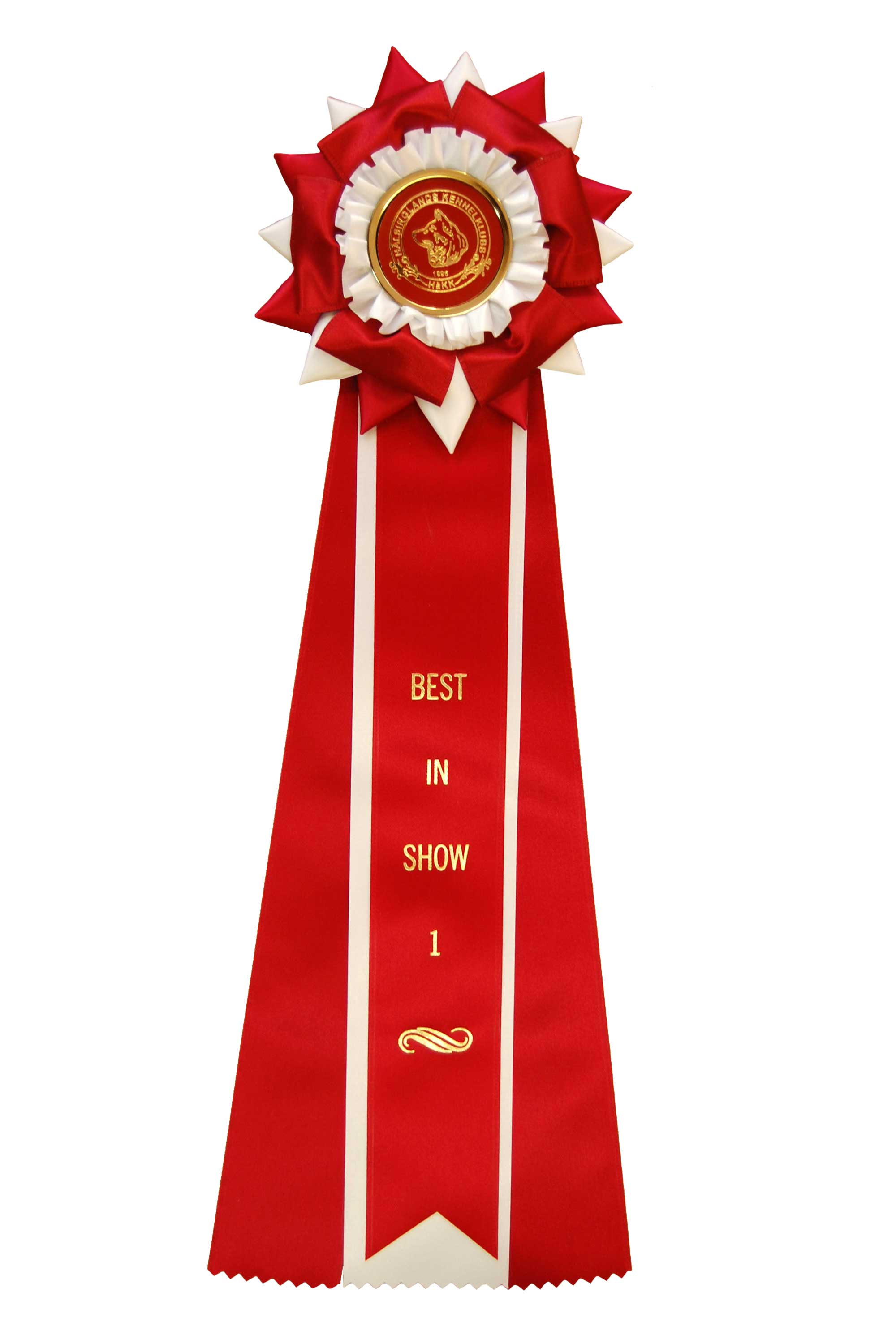 6294 - Rosett för häst, hund, event, 4 band, 45 cm - 5