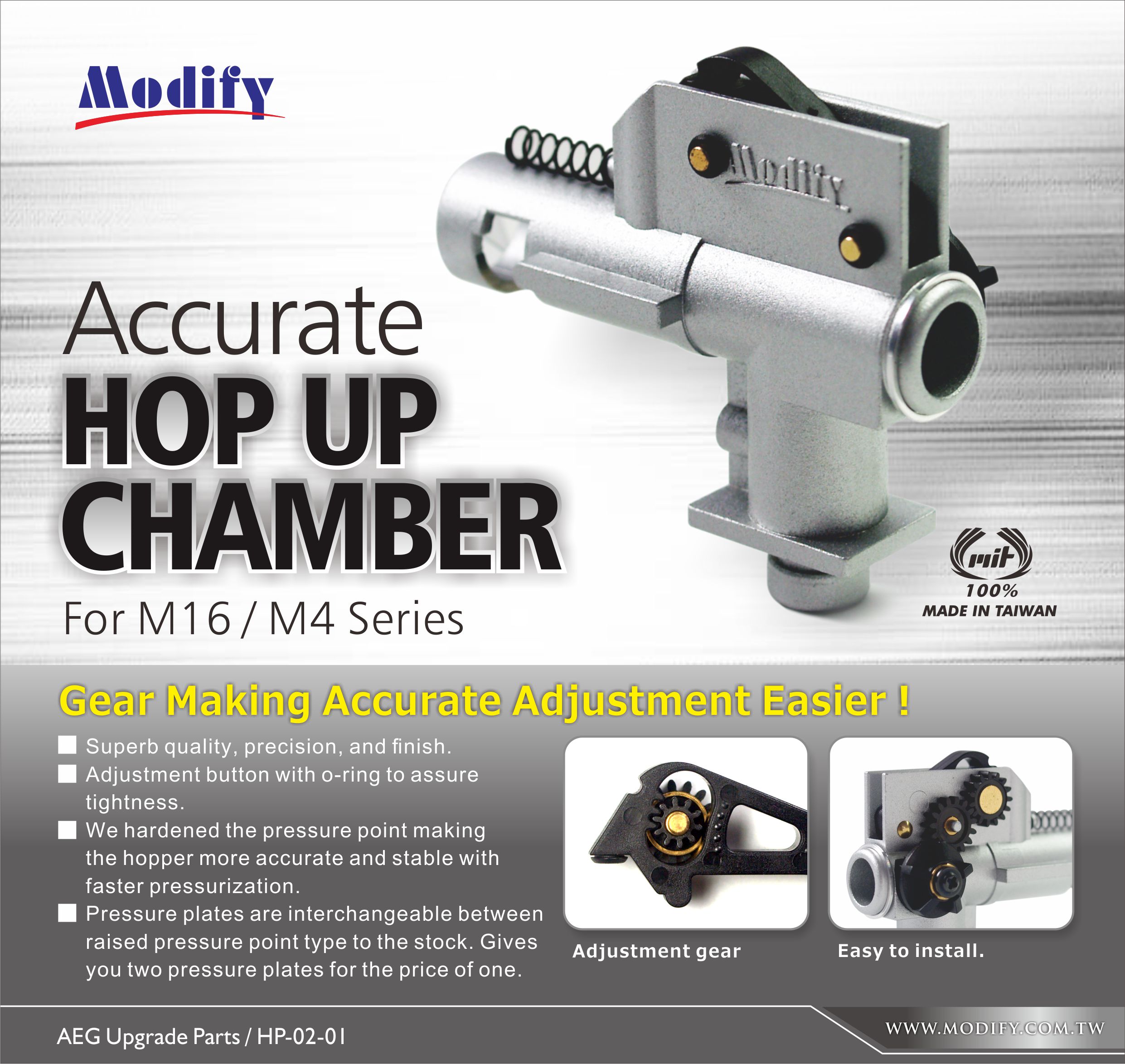 Accurate Metal Hop Up Chamber for M16/M4 Series - 2