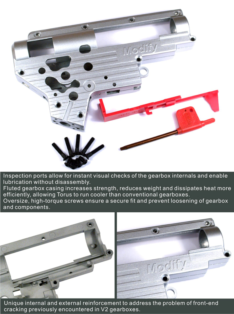 Reinforced Gearbox 7mm - Torus Ver.2 (w/ Tappet) - 2