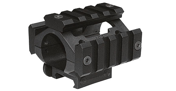 Flashlight Adapter with Three Rails