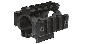 Flashlight Adapter with Three Rails