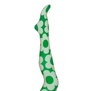Tights Flowerette green