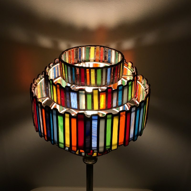 Bordslampe i glas Rainbow Ø 22cm - 5