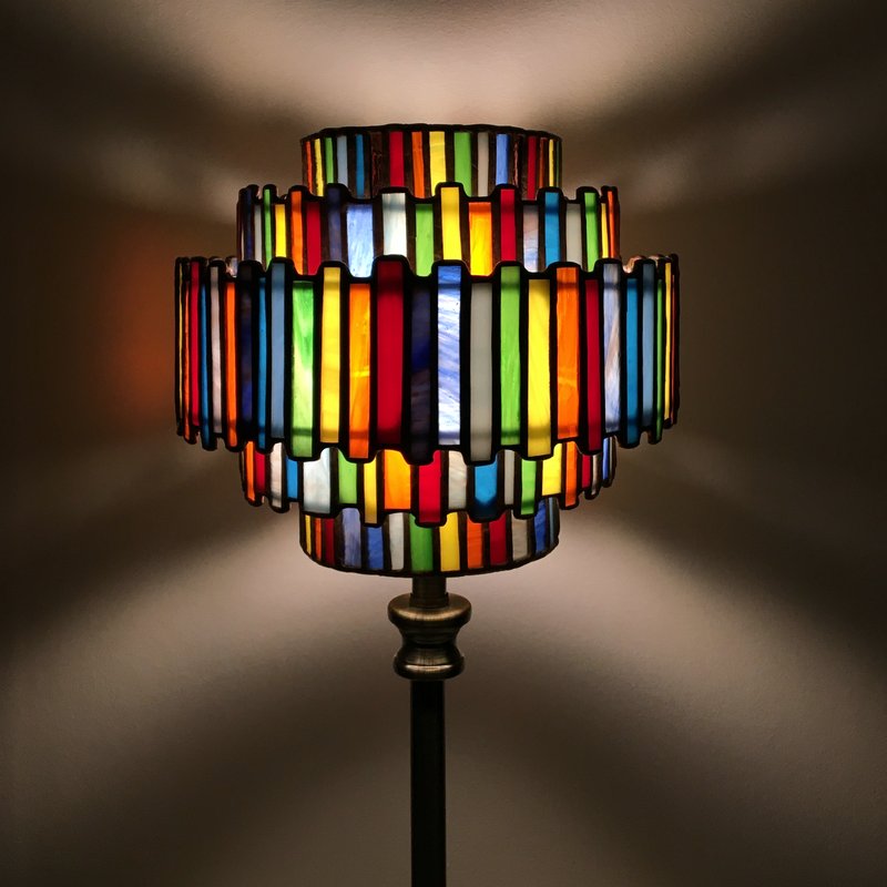 Bordslampe i glas Rainbow Ø 22cm - 4