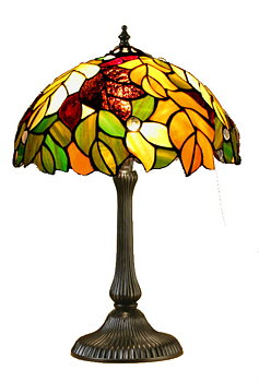 Tiffanylampa Bordslampa Oak Ø 31cm