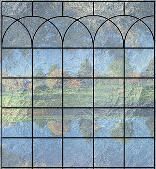 Blyinfattat Glas Castle Clear