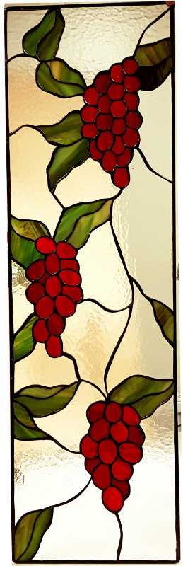 Lituð gler gluggi Red Grapes
