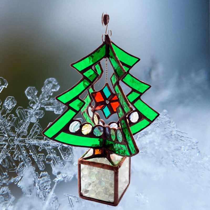 Stained Glass Decoration "Christmas Tree" ↕ 25cm - 2