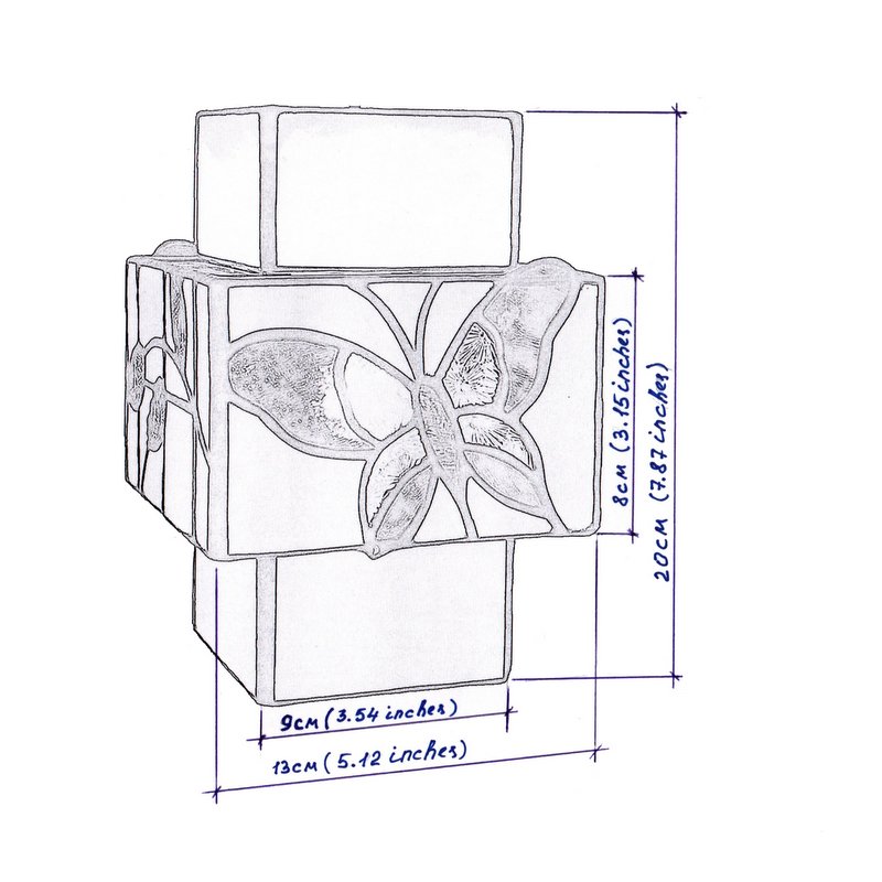 Bordlampe Night Light Butterfly ↕ 20cm - 4