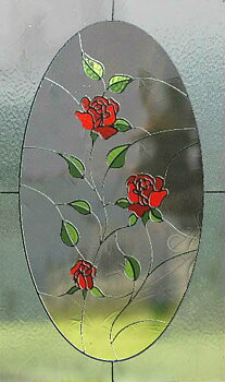 Blyinfattat Glas Roses