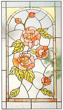 grλεκιασμένο γυαλί παράθυρο Roses