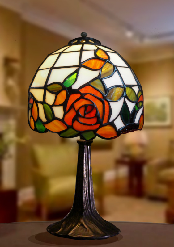 18Inch Zweifarbige Rose Stehleuchte Tiffany-Art-Buntglas-Deckenfluter  Stehleuchte Europäische Weinlese Warm Romantische Große Lampe Restaurant  Bar Mit E27 : : Beleuchtung