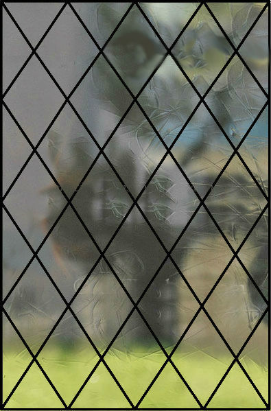 Lituð gler gluggi Diamond I