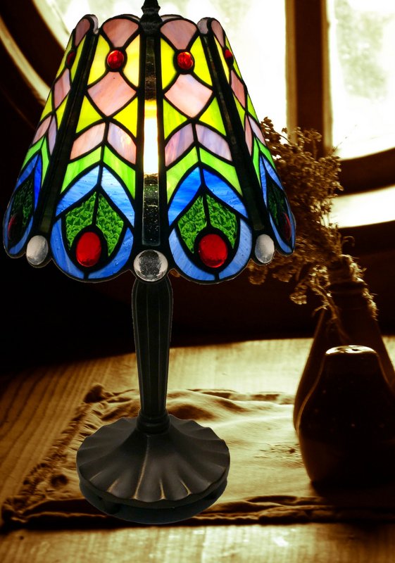 Bordlampe Peacock  Ø 22cm - 2