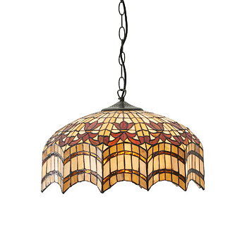 Tiffanylampa Taklampa Curtain Ø 42cm