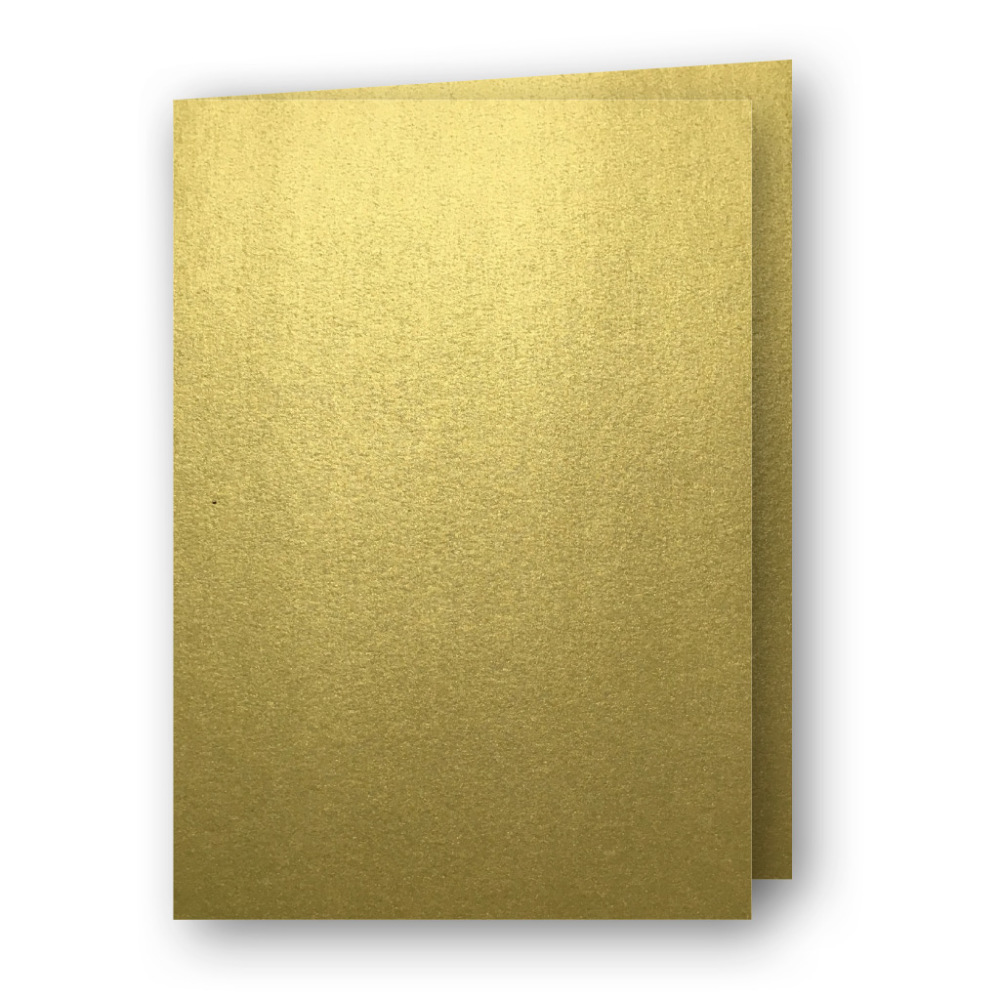 A6 Kort Dubbla Stående 5-Pack Guld